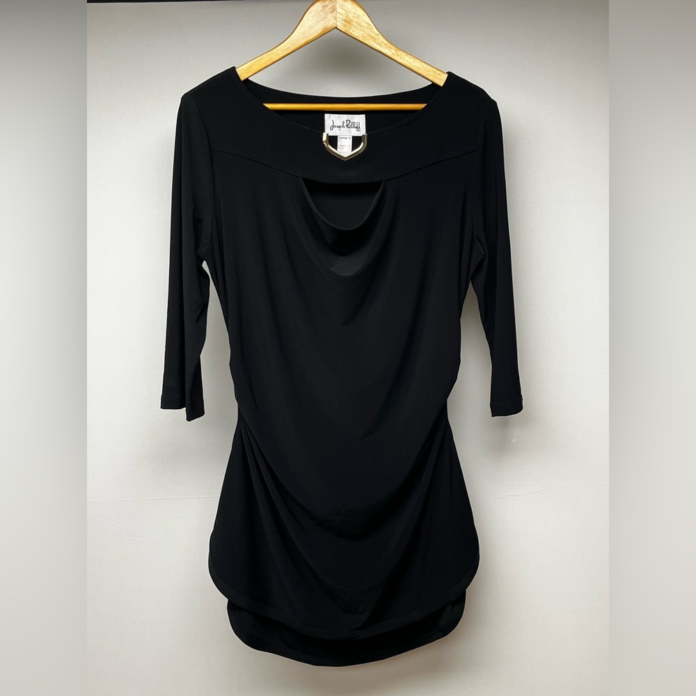 Joseph Ribkoff Black Top with Gold Detail •NWOT